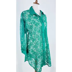 Victoria’s Secret Gold Label Teal Turquoise Lace Night Gown Intimate Size Small thumbnail 3
