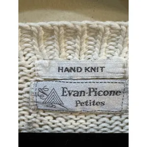 Vintage Hand Knit Sweater Vest Cable Argyle Evan-Picone Petites Size Medium thumbnail 4