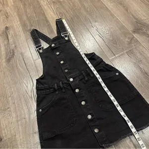 Arizona Jean Co Denim Jumper Dress Overall Jean Black Size Small Grunge Y2K Goth thumbnail 10