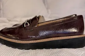 Naturalizer Elin Loafer In Cinnamon Brown Faux Leather Sz 8.5 thumbnail 1