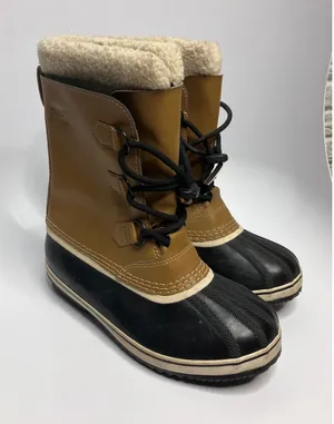 Sorel 1964 Pac 2 Snow Boots Womens 6 Brown Excellent Waterproof Faux Fur Lining thumbnail 1