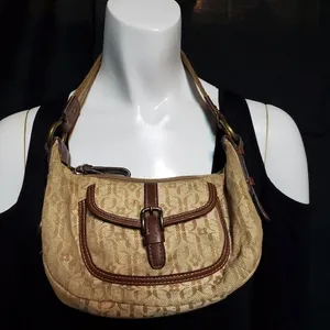 Fossil Tan & Brown F & Clover Patterned Mini Bag thumbnail 1