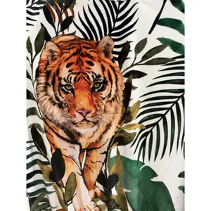 Aviator‎ Nation Velvet Tiger Pullover Crewneck White Unisex Size Small thumbnail 13