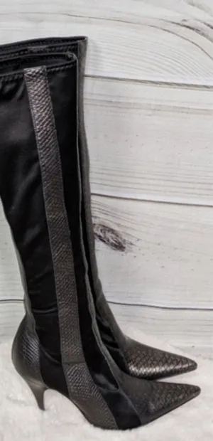 Carlos‎ Santana Tall Faux Leather Snake Print & Spandex Heel Boots thumbnail 1