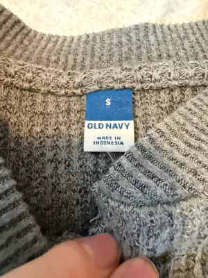 Old navy gray waffle long sleeve shirt thumbnail 5