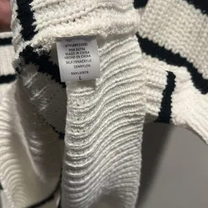 Entro Large Stripe Knit Cap Short Sleeve Sweater Top‎ thumbnail 9