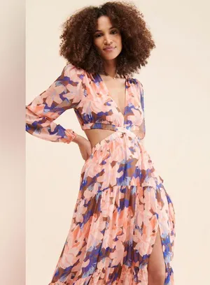 ASTR the label Lively Maxi Dress size Large L cut out thumbnail 3