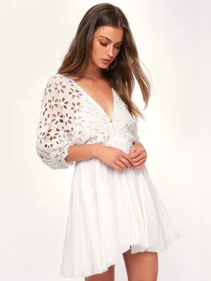 Free people Bella Note Eyelet Mini Dress thumbnail 5