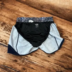 Maurices In Motion Womens Blue Patchwork Paisley Floral Running Shorts‎ Medium thumbnail 4
