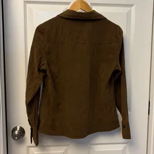 Dressbarn Brown Button-Up Jacket thumbnail 5