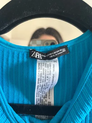 Blue Zara Cut-Out Top thumbnail 3