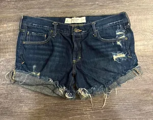 Abercrombie & Fitch Distressed Denim Shorts Women's Size‎ 4 thumbnail 1