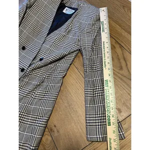 Vintage Stirling‎ Cooper Checkered Blazer Jacket Size 8 Business thumbnail 4