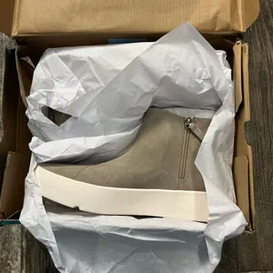 Toms Taupe Suede Slip-On Ankle Boot with White Platform Size 8 thumbnail 14