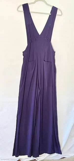 Maeve Anthropologie Purple Wide Leg Jumpsuit Knotted Straps Size 10 OB668987 thumbnail 1