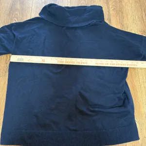 VTG JCP Navy Blue Cashmere Blend Cowl Neck Sweater Womens XL Luxury y2k‎ 90s thumbnail 6