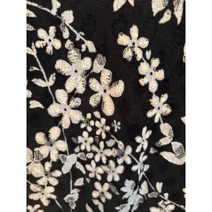 Karl Lagerfeld Paris‎ Women Black White Floral Lace Ruffle Sleeve Dress Size 8 thumbnail 4
