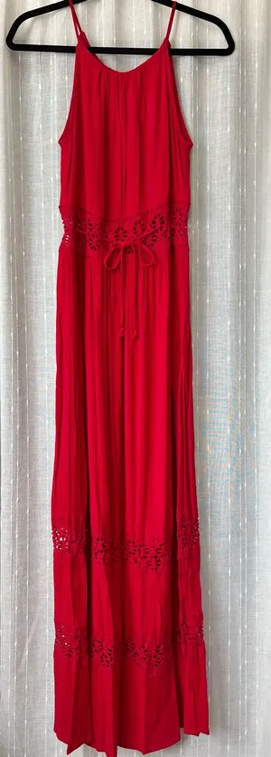 Crochet Cutout Maxi Red Size XS thumbnail 2