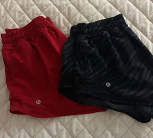 red lululemon hotty hot shorts thumbnail 1