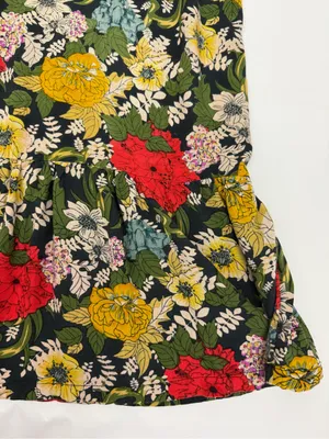 Natural Life Elizabeth Maxi Dress Black Red Poppy Floral Bohemian Hippie Boho thumbnail 9