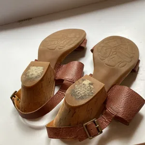 Kork Ease Vienna Brown Leather Cork Wedge Sandals Womens Double Strap Adjustable thumbnail 8