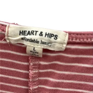 Hearts and Hips Pink White Striped Sleeveless Midi Tank Dress Juniors Large thumbnail 9