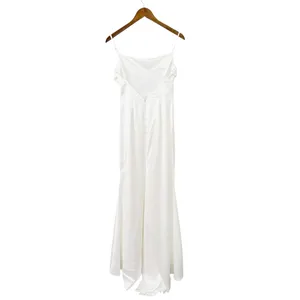 Lulus Lovely Endearment White Satin Sleeveless Backless Maxi Dress size S thumbnail 4