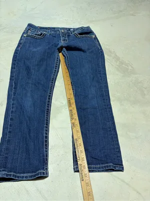Miss me boyfriend capri jeans bejeweled pockets 28 thumbnail 2
