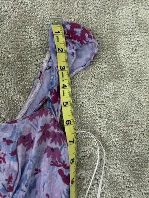 Reformation Bryson Dress Midi Length in Morning Dew Purple Floral Size 4 Viscose thumbnail 15