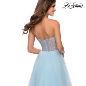 La Femme 28559 Beaded Sweetheart Tulle Ballgown 4 thumbnail 5