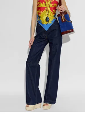 VERSACE Medusa raffia espadrilles wedges sandals thumbnail 3