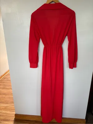 Vintage 1970s Sears Plunge maxi dress thumbnail 4