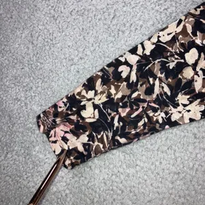 St. John's Bay Floral Cottagecore Top Small Brown‎ Scoop Neck Cotton Earthy Neutral Classic L/S thumbnail 4