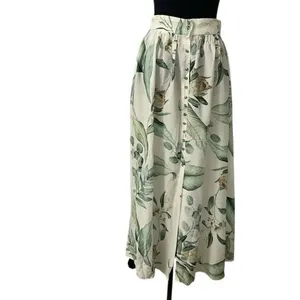 H&M Floral Print Maxi Button Down Skirt(Size Small) thumbnail 6