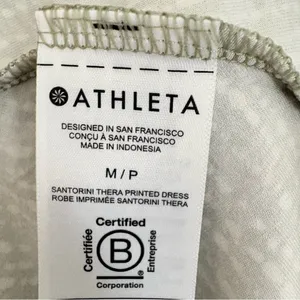 Athleta Santorini Printed Tank Dress Green White Size‎ Small UPF 50+ thumbnail 9