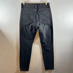 1251 | Everlane High Rise‎ Skinny Stretch Denim Jeans Black Womens 26 thumbnail 2