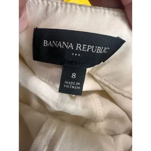 Banana Republic Tencel Wide Leg Cargo Pants Off‎ White High Rise 8 635698-00 thumbnail 8