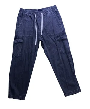 Gap‎ Easy Jean Cargo Pants Womens Medium Grey Elastic Waist Utility thumbnail 1