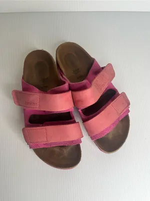 Birkenstock Uji Nubuck Suede Fuschia Tulip Womens Size 36 Slide Sandals Pink thumbnail 5