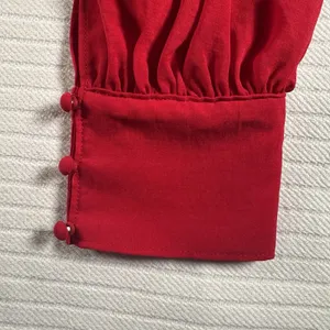 Maurice Beautiful Sexy Red Blouse With Open Long Sleeves Size 1x thumbnail 10