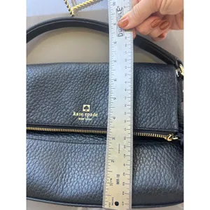 Kate Spade Southport Avenue‎ Mini Maria Black Leather Crossbody Handbag Purse thumbnail 9