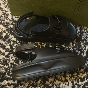 Gucci Horsebit Flatform Sandal Black thumbnail 3
