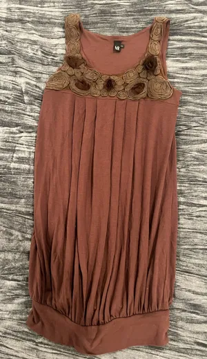 Brown flower dress size s thumbnail 1