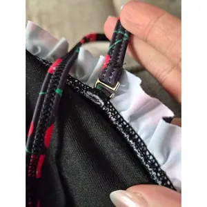 No-brand Women's Black and Red Bikini-and-tankini-tops thumbnail 3