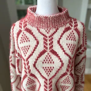POL White Burgundy Mockneck Sweater Size Large thumbnail 11