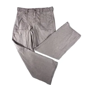 American Eagle Stovepipe Wide Leg Pants Womens 10 Stretch Waist Buckles Brown thumbnail 7