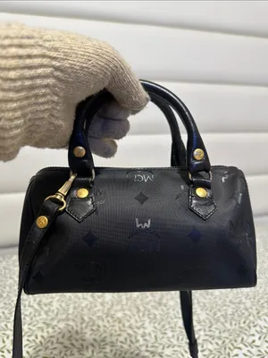 MCM Black Mini Bag in Viseto Coated Canvas thumbnail 7