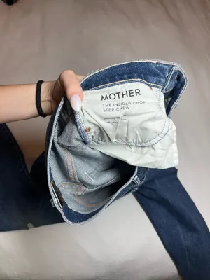 MOTHER Denim Jeans The Insider Crop Step Chew thumbnail 4