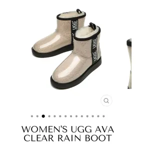 UGG Australian Shepherd AVA clear waterproof sheep wool lined rain boots booties thumbnail 2