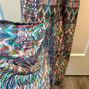 Women's Sequin Hearts Multicolor Boho Style Summer Maxi‎ Dress Size Small thumbnail 4